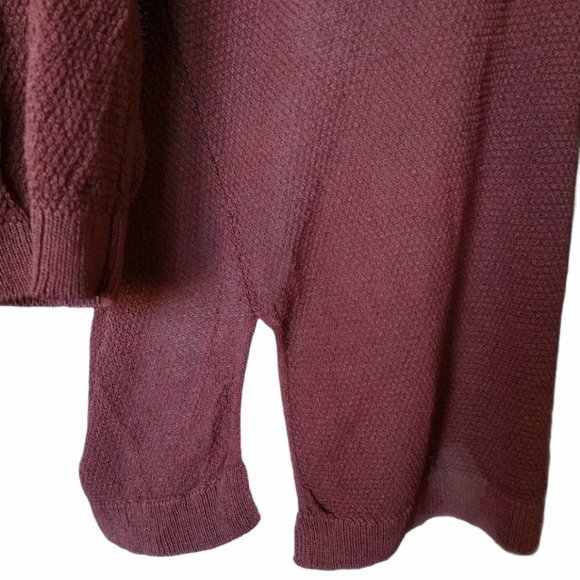 Reddish-brown stretchy V-neck lightweight button up cardigan size M - Picture 3 of 3